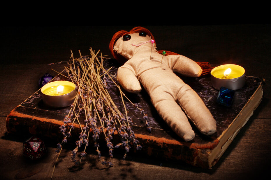 Voodoo Doll, Candles, Dice